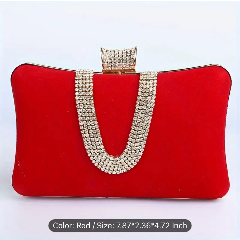 Elegant Women's Rhinestone Clutch Bag